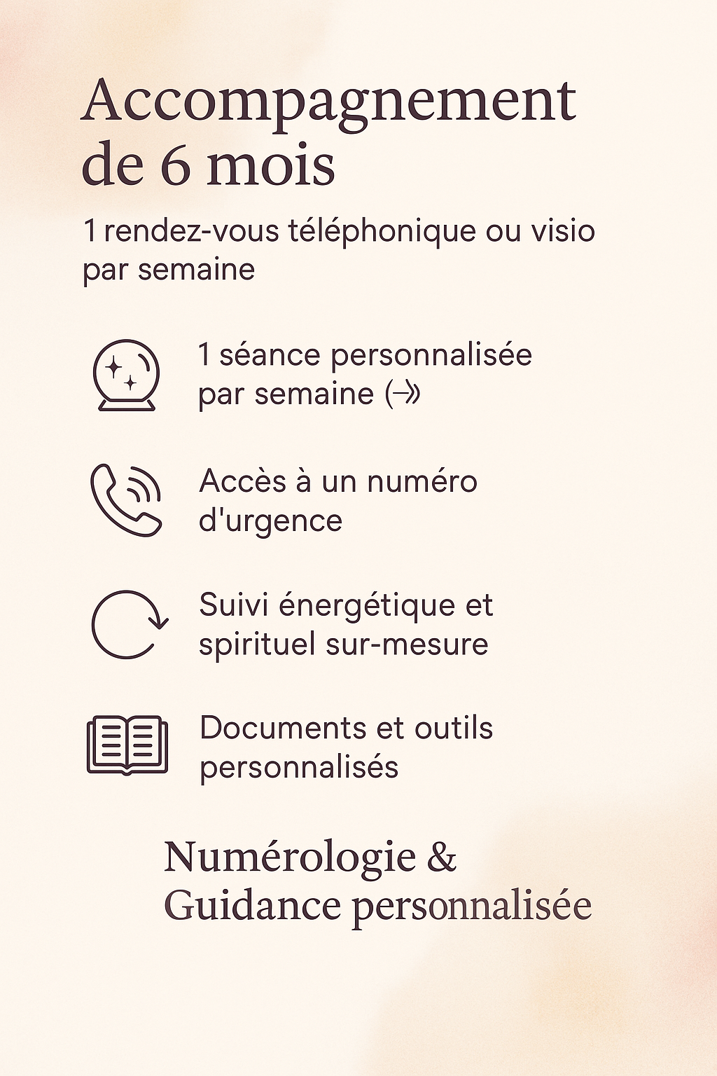 ✨ Accompagnement Premium – 6 mois de Numérologie & Guidance personnalisée ✨